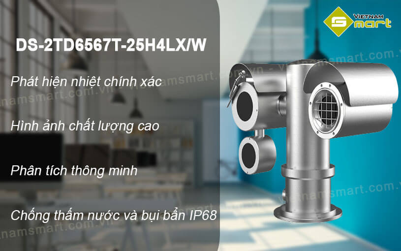 Camera đo nhiệt ống kính quang phổ kép Hikvision DS-2TD6567T-25H4LX/W Camera Hikvision DS-2TD6567T-25H4LX/W