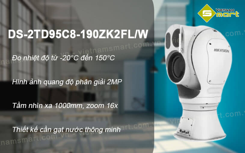 Camera đo nhiệt ống kính quang phổ kép Hikvision DS-2TD95C8-190ZK2FL/W