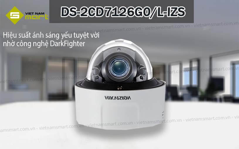 Camera vòm trong nhà Hikvision DS-2CD7126G0/L-IZS