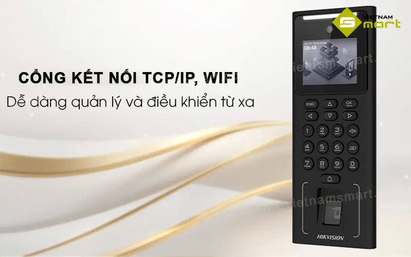Máy chấm công khuôn mặt Hikvision DS-K1T321EFWX-B Máy chấm công DS-K1T321EFWX-B kết nối hiện đại