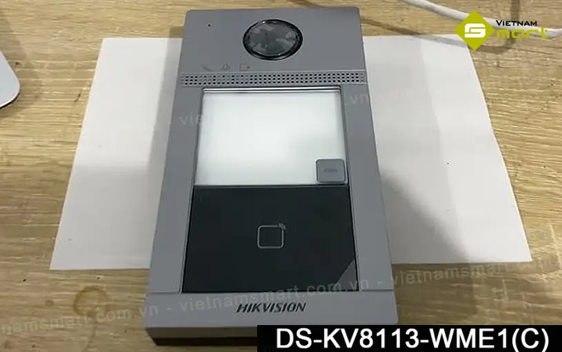 Bộ liên lạc video IP Hikvision DS-KIS604-P(C) Module nút nhấn trạm cửa DS-KV8113-WME1(C)