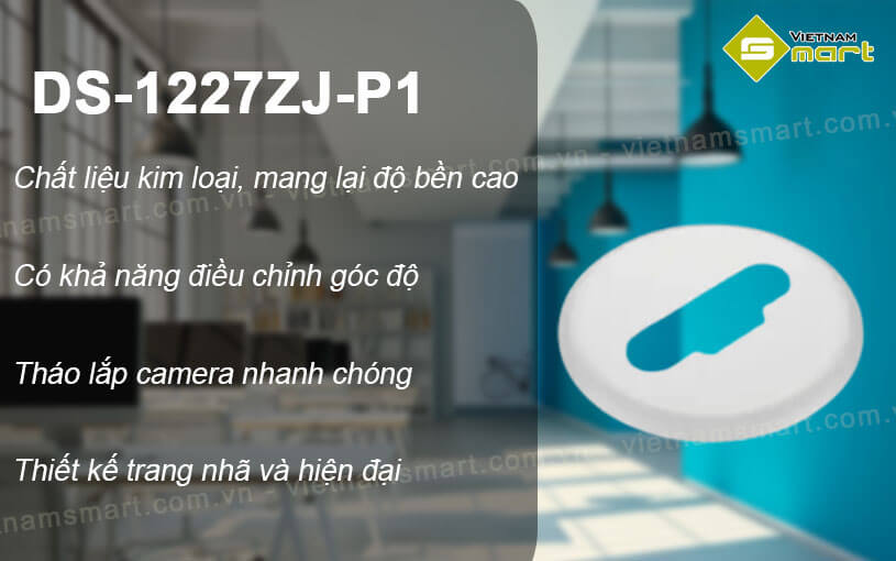 Giá gắn camera trên trần nhà Hikvision DS-1227ZJ-P1 Giá gắn camera trên trần nhà Hikvision DS-1227ZJ-P1