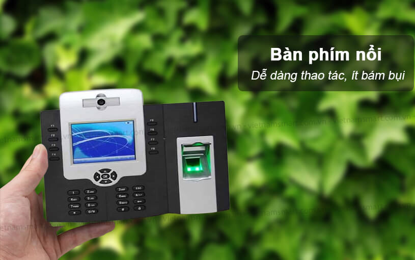 Máy chấm công vân tay Gigata TFT 800 Gigata TFT-800 trang bị bàn phím nổi