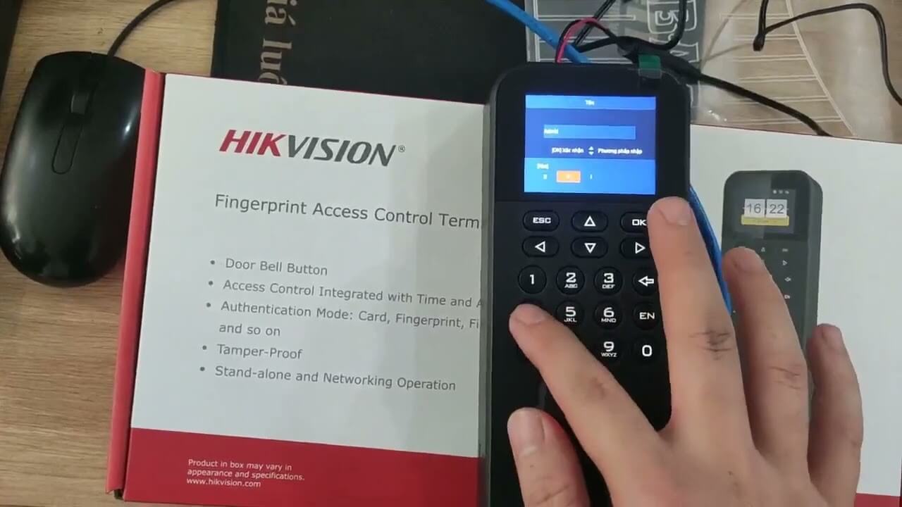 Hướng dẫn sử dụng máy chấm công vân tay, thẻ mifare HIKVision DS K1T804AMF