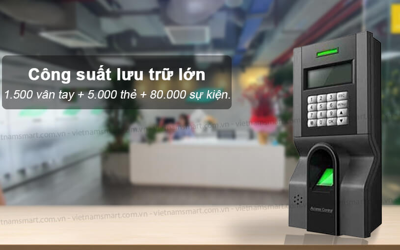 Máy chấm công vân tay HIP Bravo 8 Máy chấm công vân tay BRAVO8 lưu trữ 80.000 sự kiện