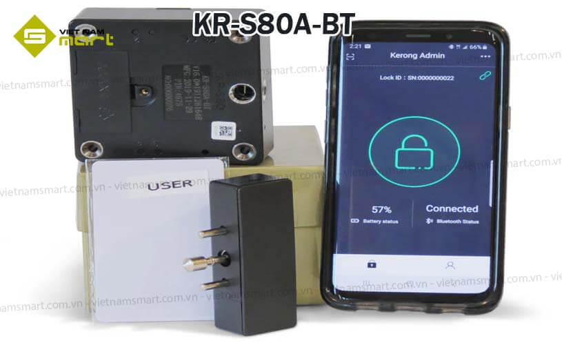 Khóa tủ kỹ thuật số Kerong KR-S80A-BT Khóa tủ kỹ thuật số Kerong KR-S80A-BT