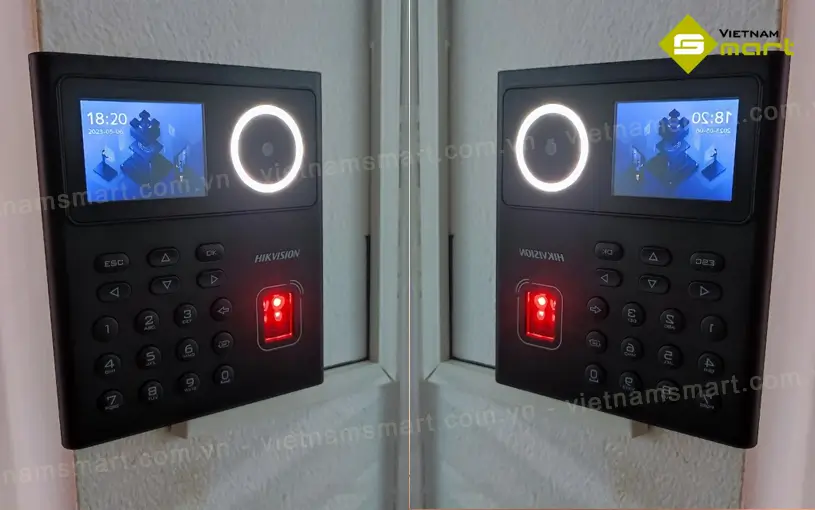Máy chấm công khuôn mặt Hikvision DS-K1T320MFWX-B Thiết bị chấm công và kiểm soát cửa DS-K1T320MFWX-B
