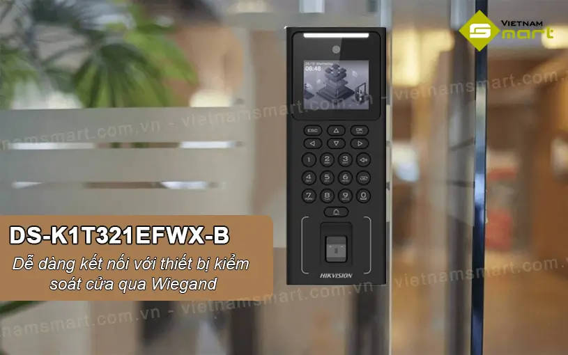 Máy chấm công khuôn mặt Hikvision DS-K1T321EFWX-B Máy chấm công kiểm soát cửa vào ra DS-K1T321EFWX/B