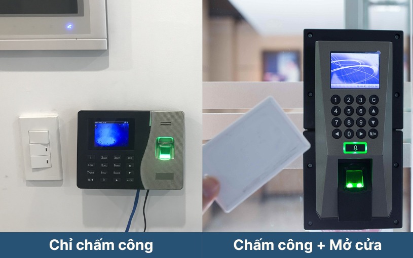 So sánh nguyên lý hoạt động khi cài đặt máy chấm công Ronald Jack không kiểm soát và kiểm soát