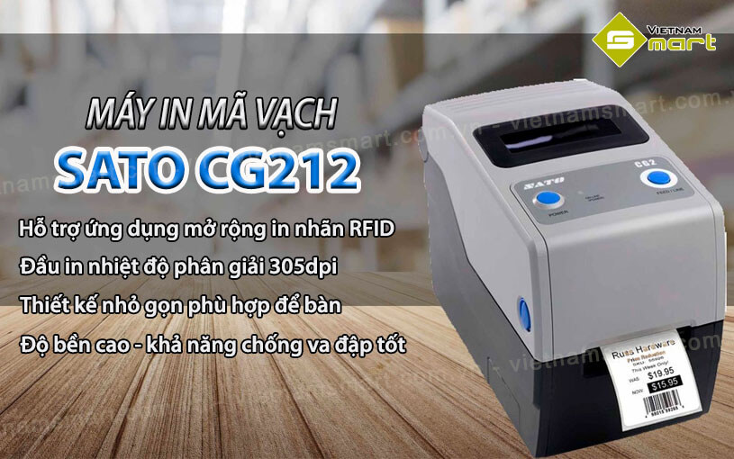 Giới thiệu về máy in tem mã vạch SATO CG212