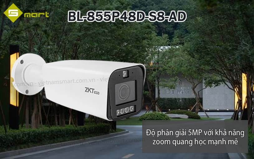 Camera IP đa tiêu cự 5MP ZKTeco BL-855P48D-S8-AD Camera IP đa tiêu cự 5MP ZKTeco BL-855P48D-S8-AD