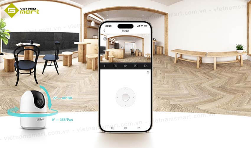 Camera Wifi quay quét trong nhà 4MP Dahua DH-H4AE