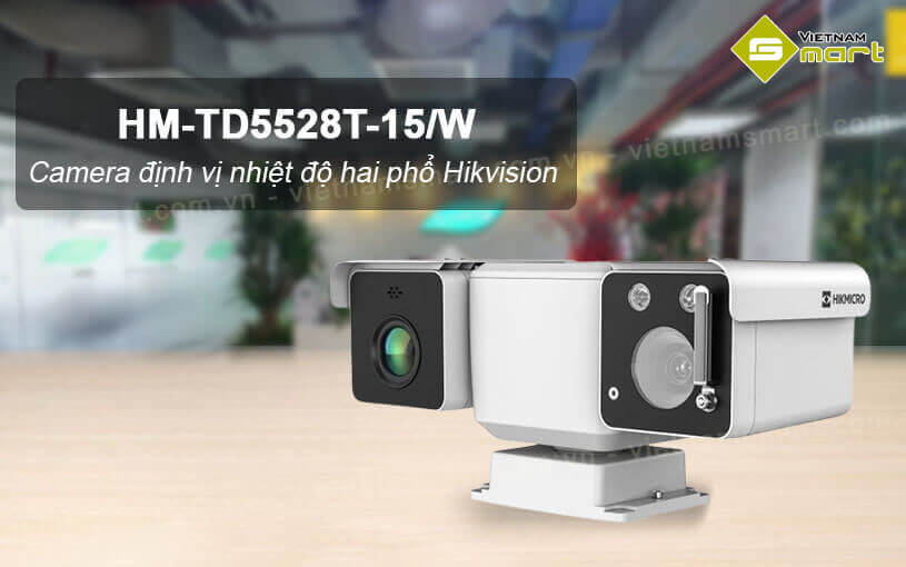 Camera định vị nhiệt độ hai phổ Hikvision HM-TD5528T-15/W Camera định vị nhiệt độ hai phổ Hikvision HM-TD5528T-15/W