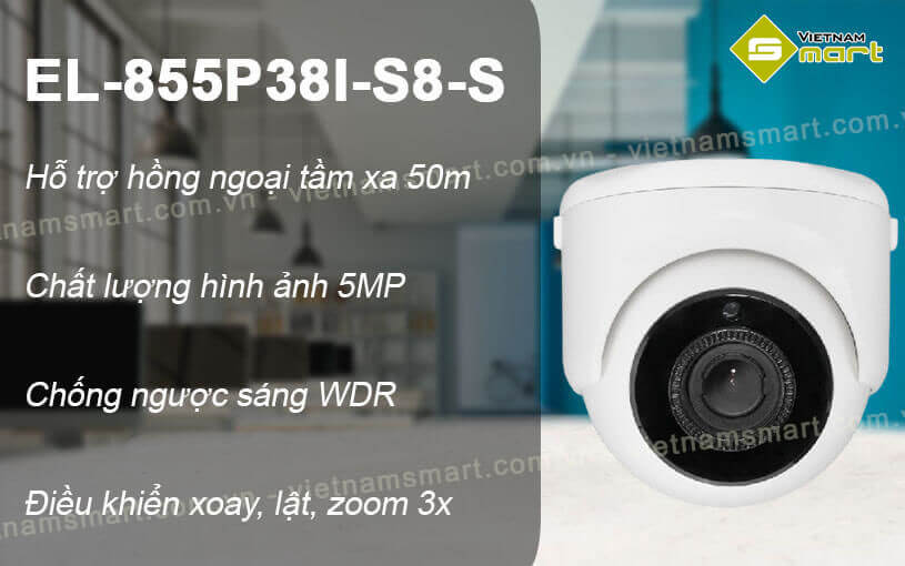 Camera IP hồng ngoại 5MP ZKTeco DL-855P28B-S8-S Camera IP hồng ngoại 5MP ZKTeco DL-855P28B-S8-S