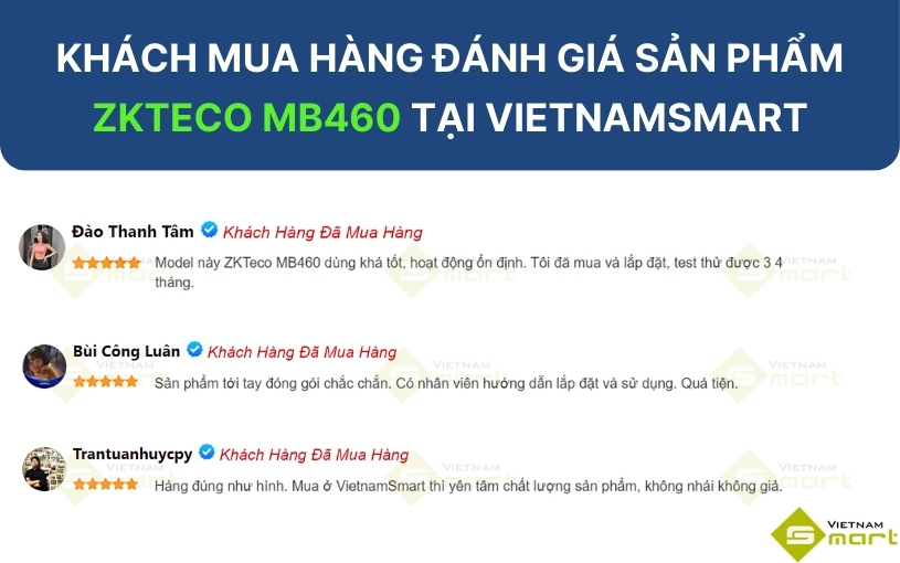 Đánh giá của khách hàng khi mua máy chấm công MB460