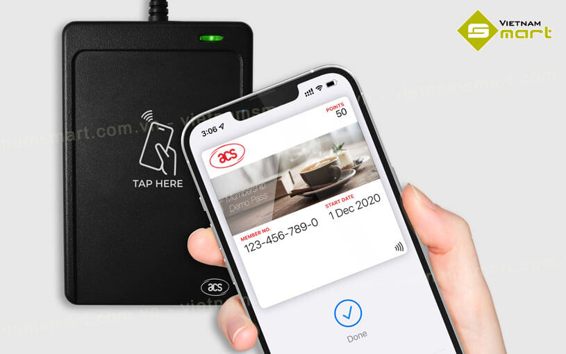 Đầu đọc NFC Type-A ACS WalletMate Đầu đọc NFC Type-A ACS WalletMate