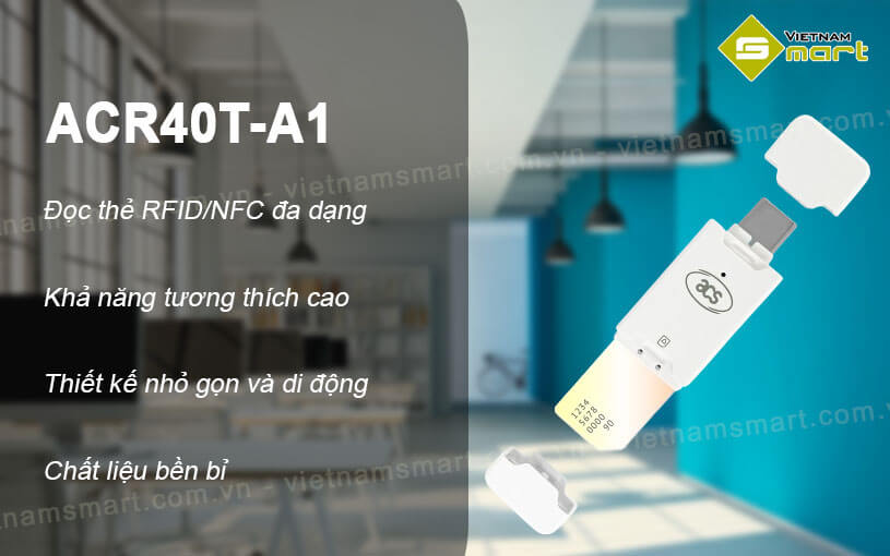 Đầu đọc USB Type-A ACS ACR40T-A1 Đầu đọc USB Type-A ACS ACR40T-A1