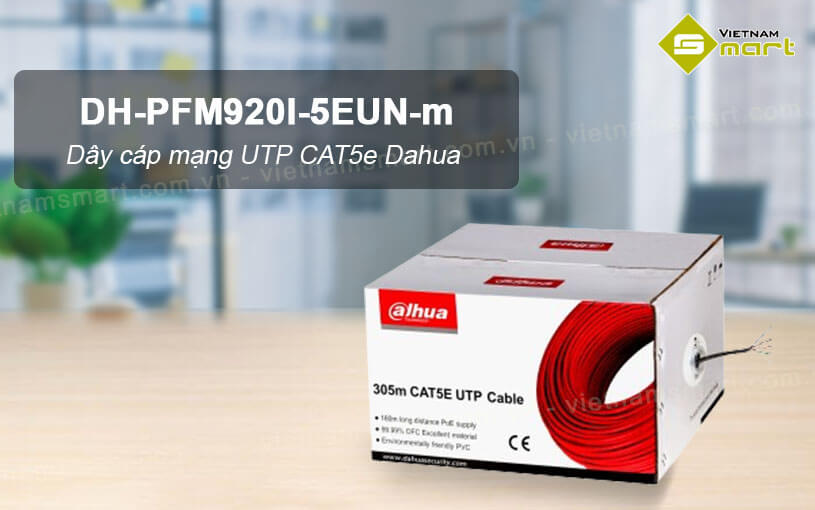 Dây cáp mạng UTP CAT5e Dahua DH-PFM920I-5EUN-m (CAT5e - 305m) Dây cáp mạng UTP CAT5e Dahua DH-PFM920I-5EUN-m (CAT5e - 305m)