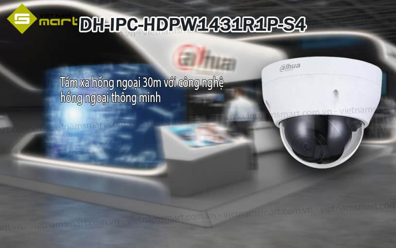 Camera IP 4MP Dahua DH-IPC-HDPW1431R1P-S4 Camera IP 4MP Dahua DH-IPC-HDPW1431R1P-S4