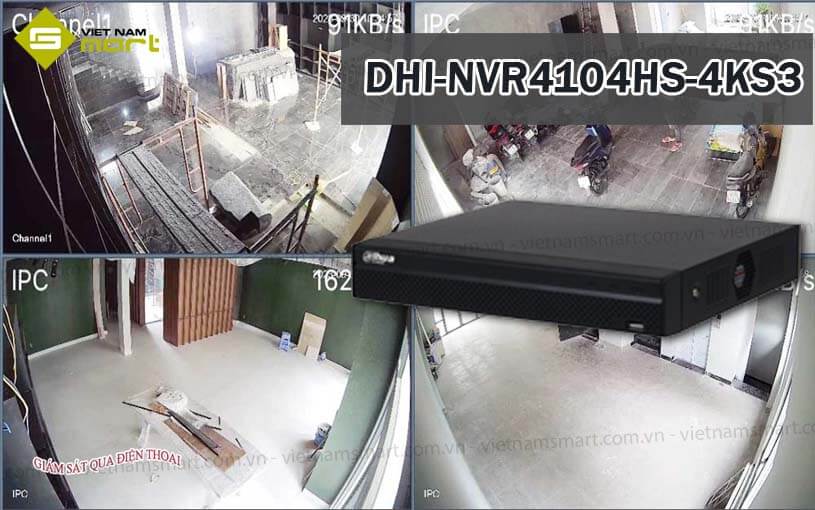 Đầu ghi hình IP 4 kênh Dahua DHI-NVR4104HS-4KS3 Đầu ghi hình IP 4 kênh Dahua DHI-NVR4104HS-4KS3