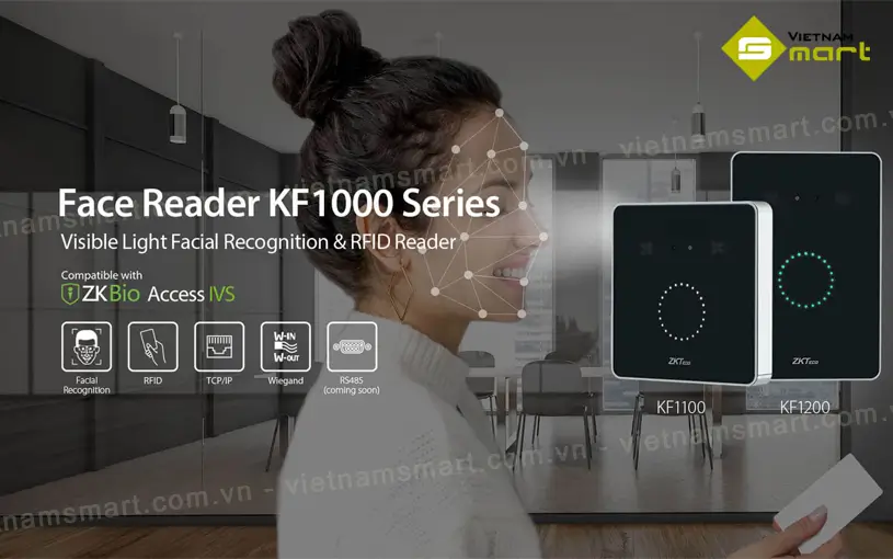 Giới thiệu mẫu máy chấm công khuôn mặt ZKTeco KF1000