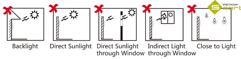 Máy chấm công khuôn mặt Hikvision DS-K1T680DF-E1 Lưu ý khi lắp đặt thiết bị chấm công DS-K1T680DF-E1