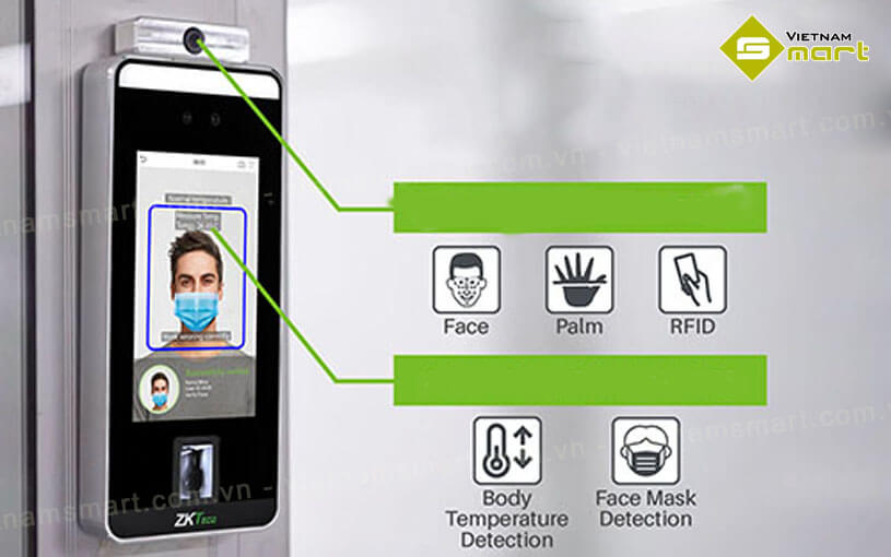 Máy chấm công khuôn mặt ZKTeco SpeedFace-V5L[QR][TD]