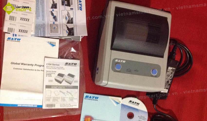 Máy in nhãn mã vạch SATO CG408 Máy in nhãn mã vạch SATO CG408