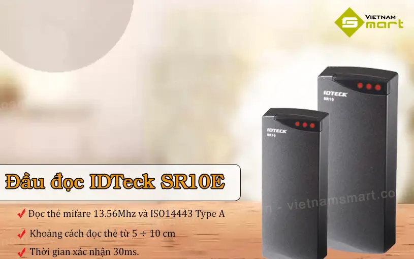 Đầu đọc thẻ mifare IDTeck SR10E Đầu đọc thẻ mifare 13.56MHz IDTeck SR10E