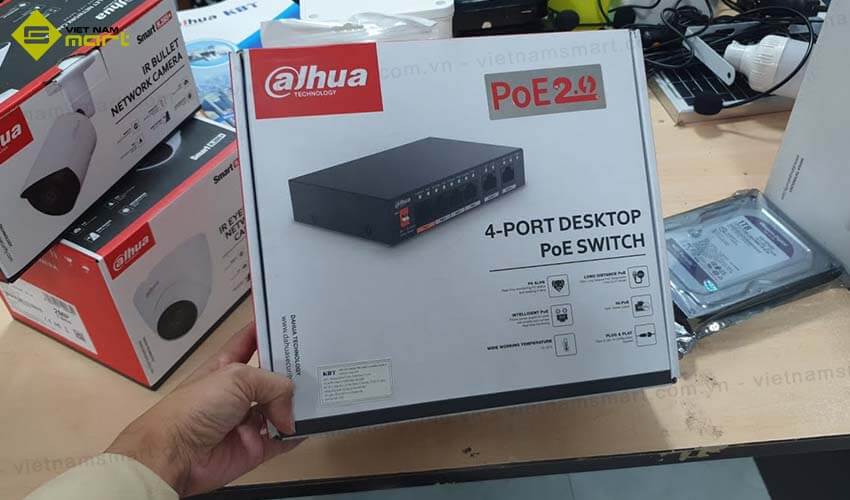 Switch PoE 6 cổng Dahua DH-PFS3006-4ET-60 Switch PoE 6 cổng Dahua DH-PFS3006-4ET-60