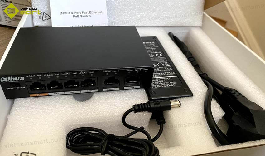 Switch PoE 6 cổng Dahua DH-PFS3006-4ET-60 Switch PoE 6 cổng Dahua DH-PFS3006-4ET-60