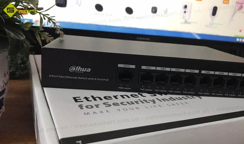 Switch PoE 8 cổng Dahua DH-PFS3009-8ET-65 Switch PoE 8 cổng Dahua DH-PFS3009-8ET-65