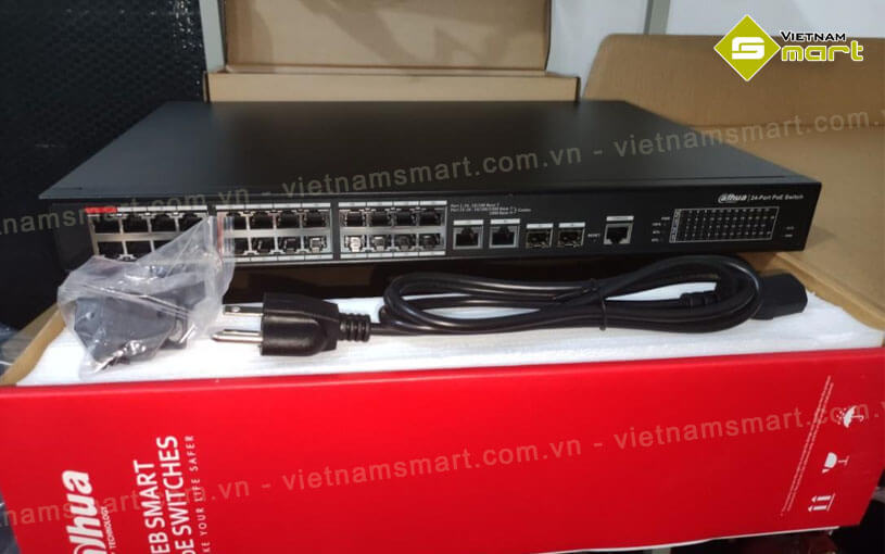 Switch PoE 24 cổng Dahua DH-PFS4226-24ET-240 Switch PoE 24 cổng Dahua DH-PFS4226-24ET-240