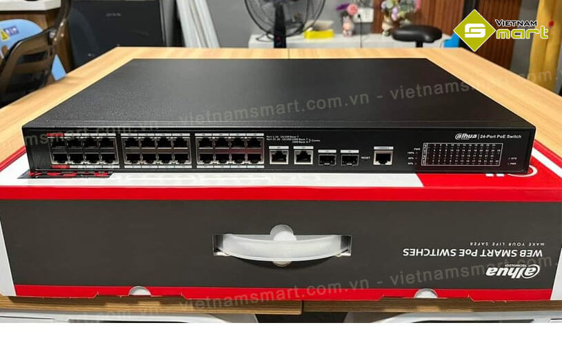 Switch PoE 24 cổng Dahua DH-PFS4226-24ET-360 Switch PoE 24 cổng Dahua DH-PFS4226-24ET-360