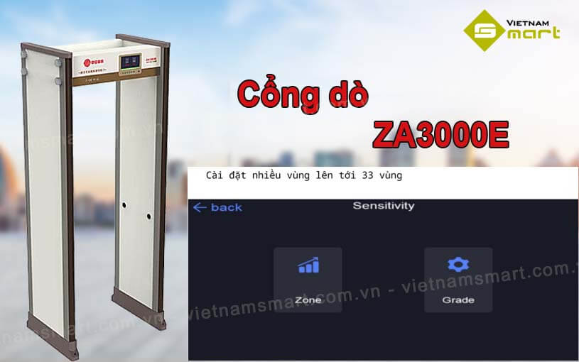 Cổng dò kim loại ZOAN ZA3000E Cổng dò ZA3000-E phát hiện đa vùng