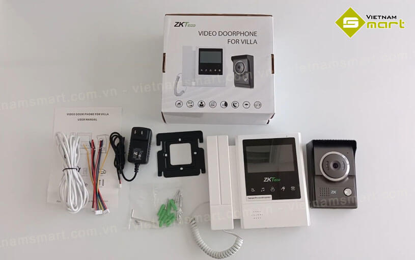 Bộ chuông cửa màn hình Analog ZKTeco VDPO4-B4 Kit Bộ chuông cửa màn hình Analog ZKTeco VDPO4-B4 Kit