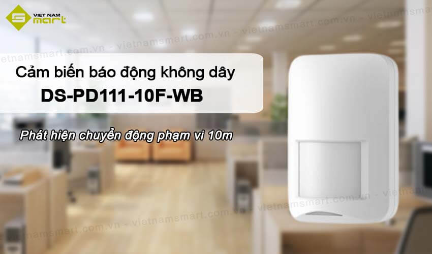 Cảm biến báo động không dây Hikvision DS-PD111-10F-WB Cảm biến báo động không dây Hikvision DS-PD111-10F-WB
