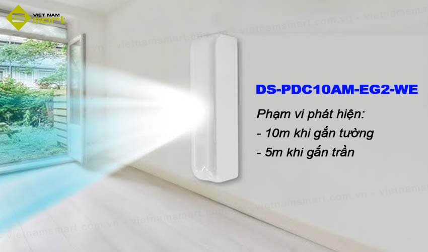 Cảm biến chuyển động Hikvision DS-PDC10AM-EG2-WE Cảm biến chuyển động Hikvision DS-PDC10AM-EG2-WE