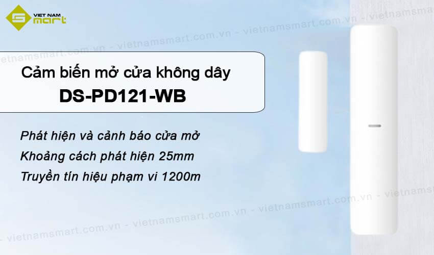 Cảm biến mở cửa không dây Hikvision DS-PD121-WB Cảm biến mở cửa không dây Hikvision DS-PD121-WB