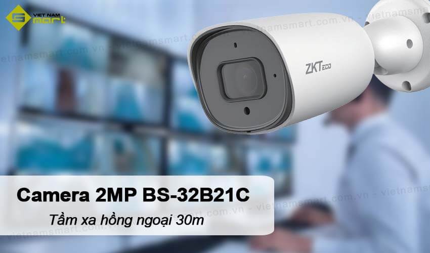 Camera IP hồng ngoại 2MP ZKTeco BS-32B21C Camera IP hồng ngoại 2MP ZKTeco BS-32B21C