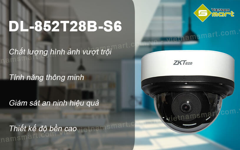 Camera IP Dome hồng ngoại 2MP ZKTeco DL-852T28B-S6