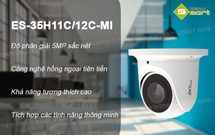 Camera hồng ngoại 5MP ZKTeco ES-35H11C/12C-MI Camera hồng ngoại 5MP ZKTeco ES-35H11C/12C-MI