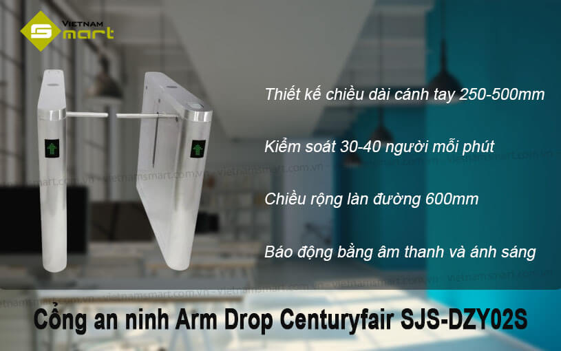 Cổng an ninh Arm Drop Centuryfair SJS-DZY02S Cổng an ninh Arm Drop Centuryfair SJS-DZY02S