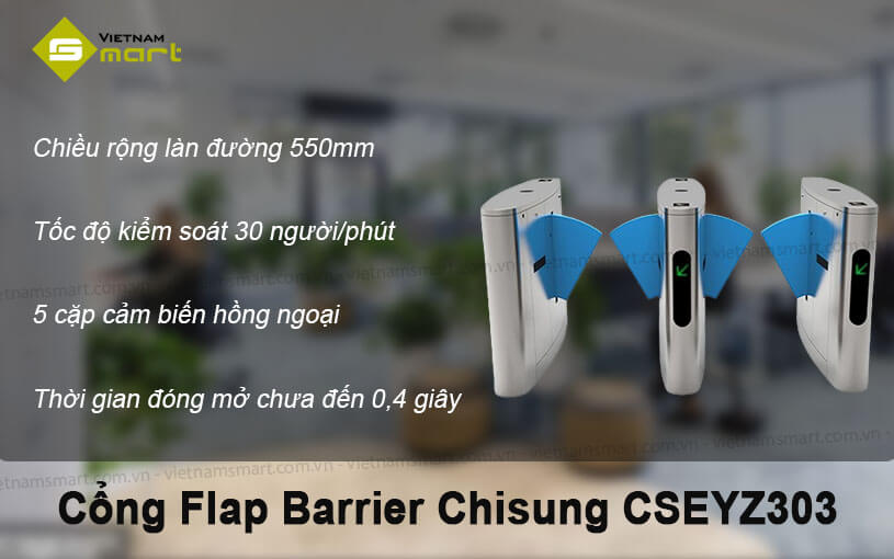 Cổng Flap Barrier Chisung CSEYZ303 Cổng Flap Barrier Chisung CSEYZ303