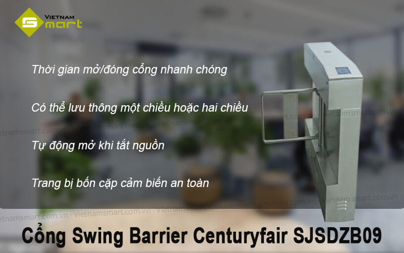 Cổng swing barrier Centuryfair SJSDZB09 Cổng Swing Barrier Centuryfair SJSDZB09
