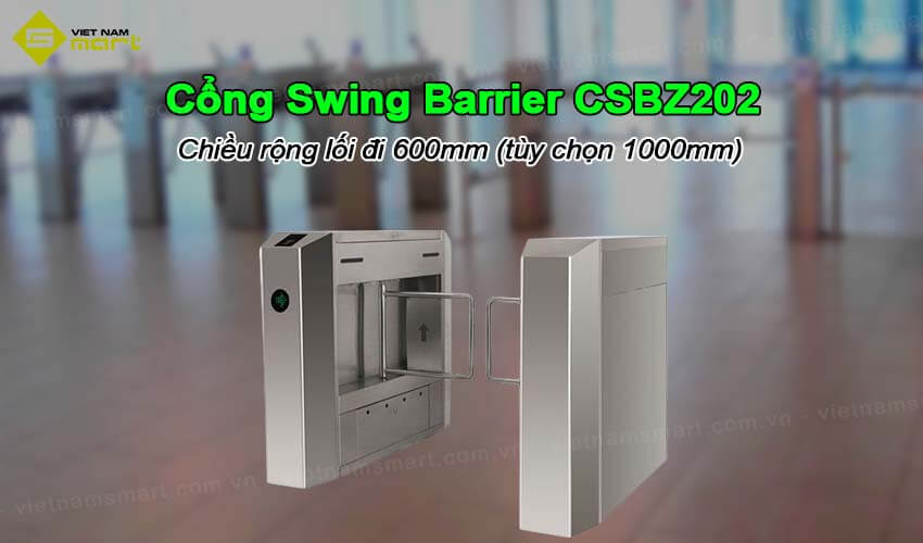 Cổng swing barrier Chisung CSBZ202 Cổng swing barrier Chisung CSBZ202
