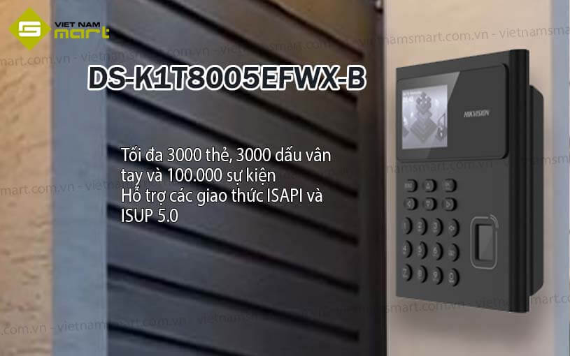Máy chấm công vân tay Hikvision DS-K1T8005EFWX-B