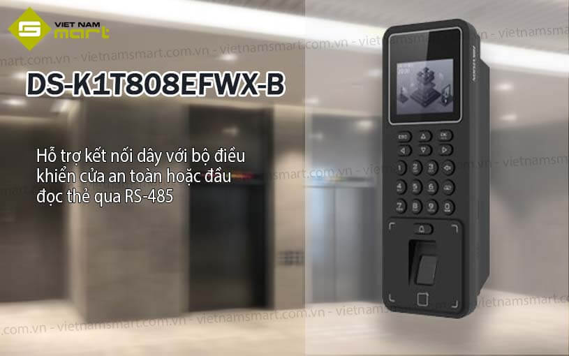 Máy chấm công vân tay Hikvision DS-K1T808EFWX-B Máy chấm công vân tay Hikvision DS-K1T808EFWX-B