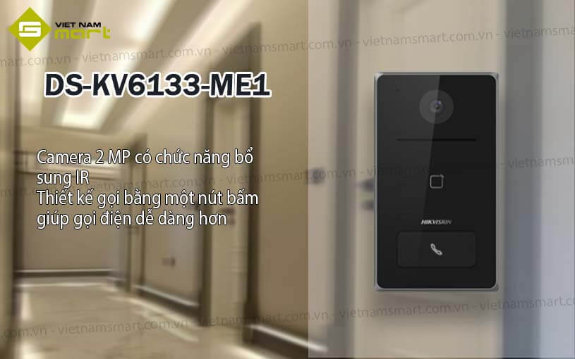 Nút ấn camera chuông cửa Hikvision DS-KV6133-ME1 Nút ấn camera chuông cửa Hikvision DS-KV6133-ME1