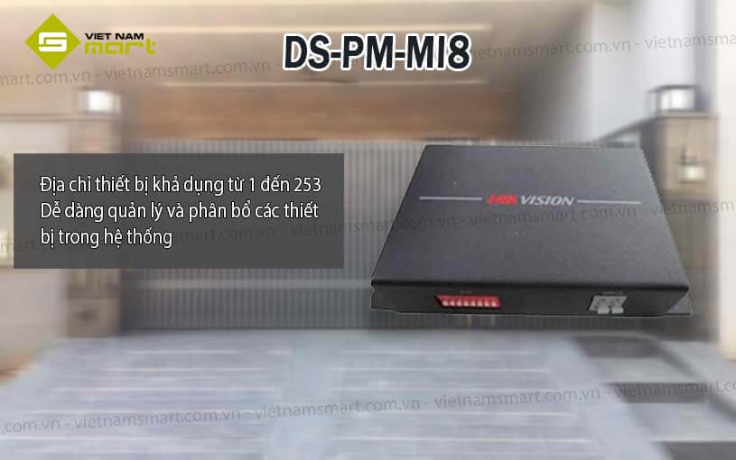 Bộ mở rộng đầu vào MBUS ZKTeco DS-PM-MI8 Bộ mở rộng đầu vào MBUS ZKTeco DS-PM-MI8